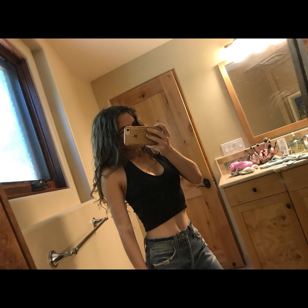 Black brandy melville halter top